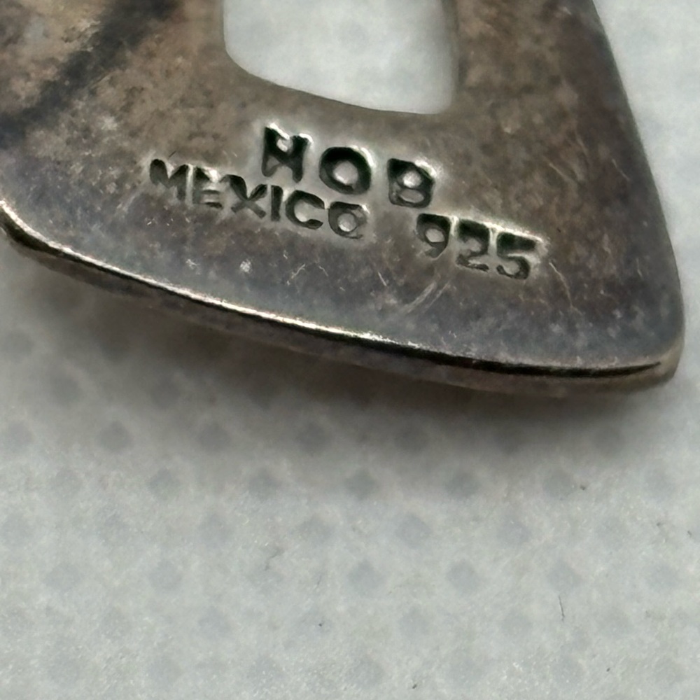 HOB 925 Modernist Dangle Earrings.  Around 2” long not counting hooks. - Picture 7 of 15